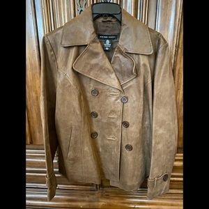 Faux Brown Leather Jacket